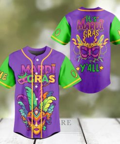 Mardi Gras Purple Design Baseball Jersey
