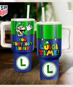 Mario Luigi Time You Just Got Luigi’d Tumbler With Handle