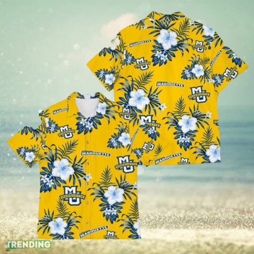 Marquette Golden Eagles Sport Tropical 3D Hawaiian Shirt For Fans Men And Women Gift