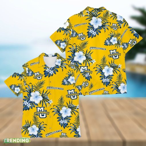 Marquette Golden Eagles Sport Tropical 3D Hawaiian Shirt For Fans Men And Women Gift