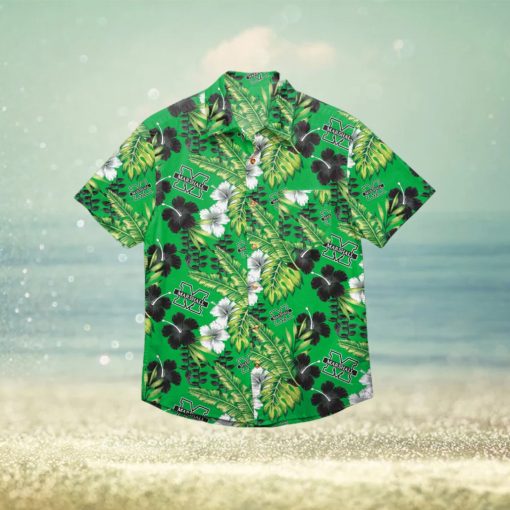 Marshall Thundering Herd Floral Hawaiian Shirt