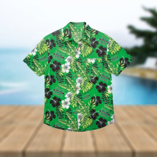 Marshall Thundering Herd Floral Hawaiian Shirt