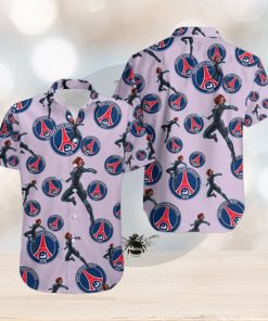 Marvel Avengers Attire Natasha Romanoff Hawaiian Camp Shirt Paris Saint Germain Fc