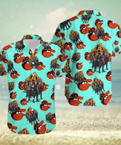 Marvel Avengers Clothes Rocket Raccoon Aloha Hawaiian Shirts Baltimore Orioles