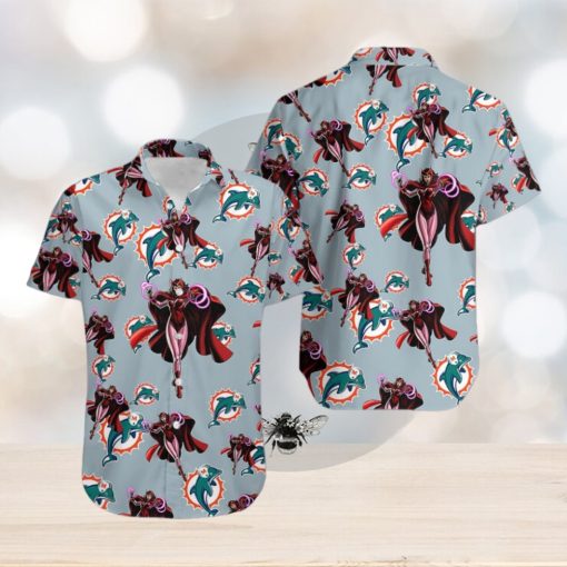 Marvel Avengers Clothing Wanda Maximoff Hawaiian Shirts For Sale Miami Dolphins Nfl