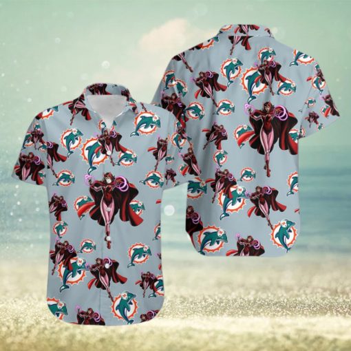 Marvel Avengers Clothing Wanda Maximoff Hawaiian Shirts For Sale Miami Dolphins Nfl