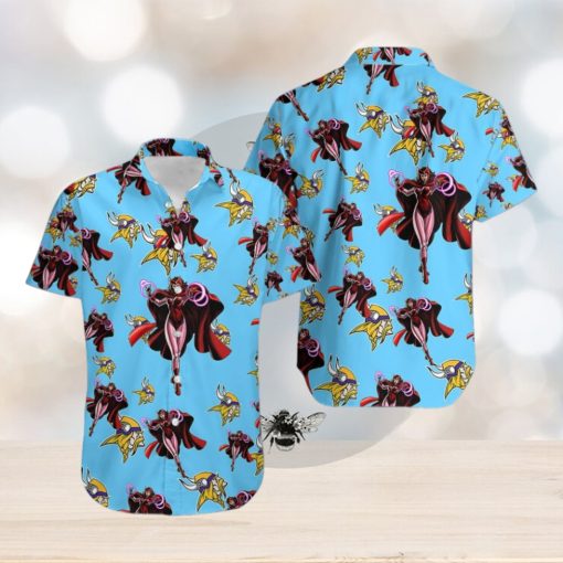 Marvel Avengers Clothing Wanda Maximoff Matching Family Hawaiian Shirts Minnesota Vikings