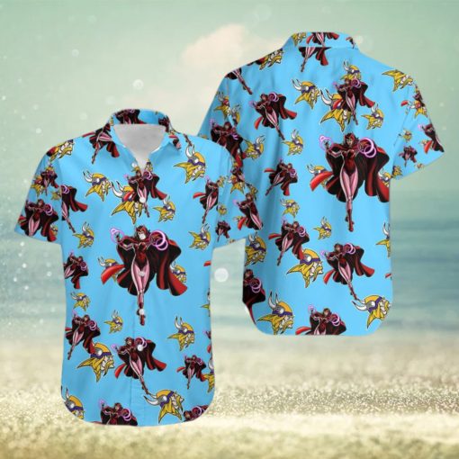 Marvel Avengers Clothing Wanda Maximoff Matching Family Hawaiian Shirts Minnesota Vikings