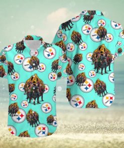 Marvel Avengers End Game Rocket Raccoon Aloha Hawaiian Shirts Pittsburgh Steelers