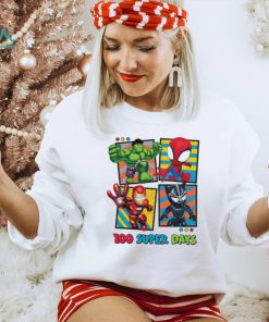 Marvel characters 100 super days shirt