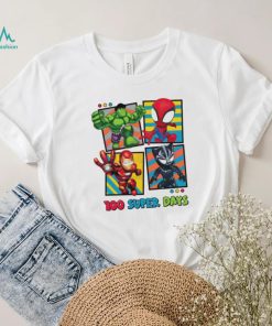 Marvel characters 100 super days shirt