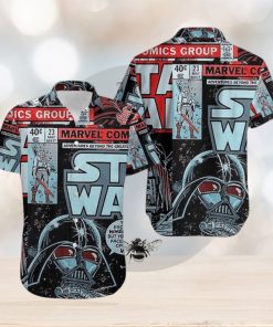 Marvelous Mix Marvel Comic Group Star Wars Slim Fit Hawaiian Chic