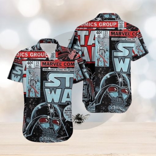 Marvelous Mix Marvel Comic Group Star Wars Slim Fit Hawaiian Chic