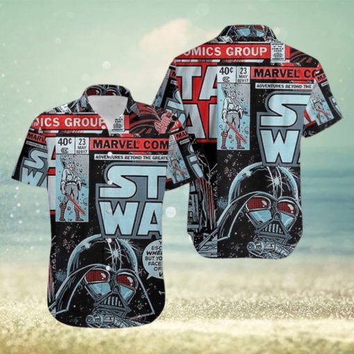 Marvelous Mix Marvel Comic Group Star Wars Slim Fit Hawaiian Chic