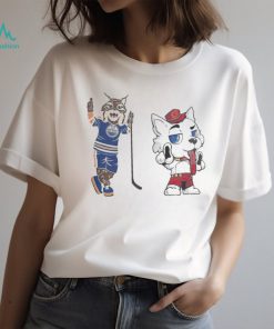 Mascot Edmonton Oilers vs Calgary Flames NHL cartoon shirt