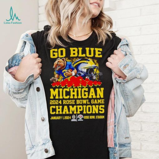 Mascot Go blue Michigan 2024 Rose Bowl Game Champions shirt