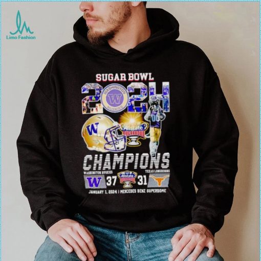 Mascot Sugar Bowl 2024 Champions Washington Huskies 37 31 Texas Longhorns shirt