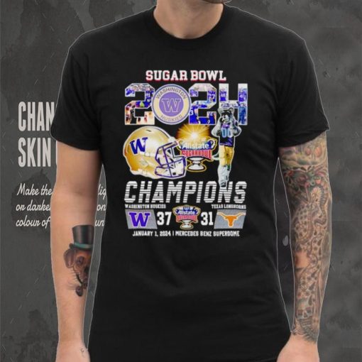 Mascot Sugar Bowl 2024 Champions Washington Huskies 37 31 Texas Longhorns shirt