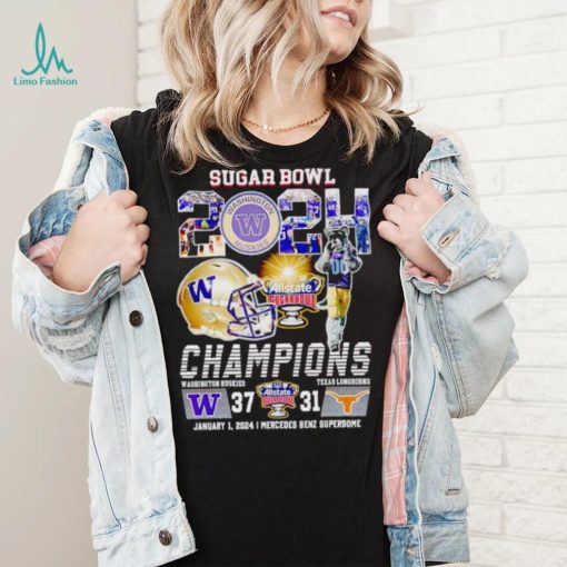 Mascot Sugar Bowl 2024 Champions Washington Huskies 37 31 Texas Longhorns shirt