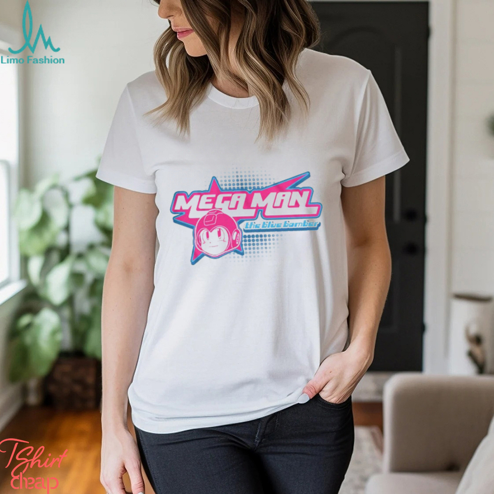Mega Man Y2K Star White Solid T Shirt Mega Man Y2K Star White Solid T Shirt