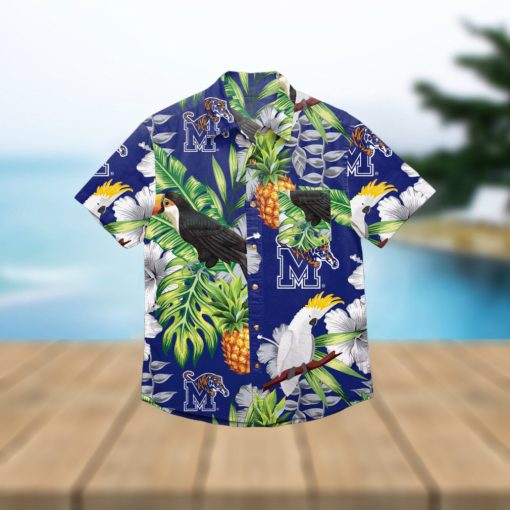 Memphis Tigers Floral Hawaiian Shirt