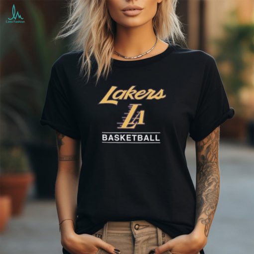 Men’s ’47 Black Los Angeles Lakers 2024 City Edition Triplet Franklin Long Sleeve T Shirt