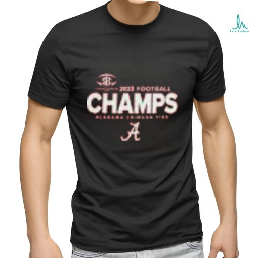 Men’s Blue 84 Crimson Alabama Tide 2023 SEC Football Conference Champions Locker Room T Shirts