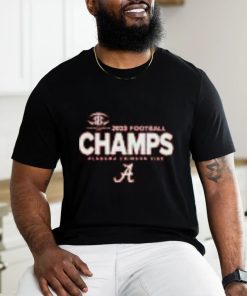Men's Blue 84 Crimson Alabama Tide 2023 SEC Football Conference Champions Locker Room T Shirts