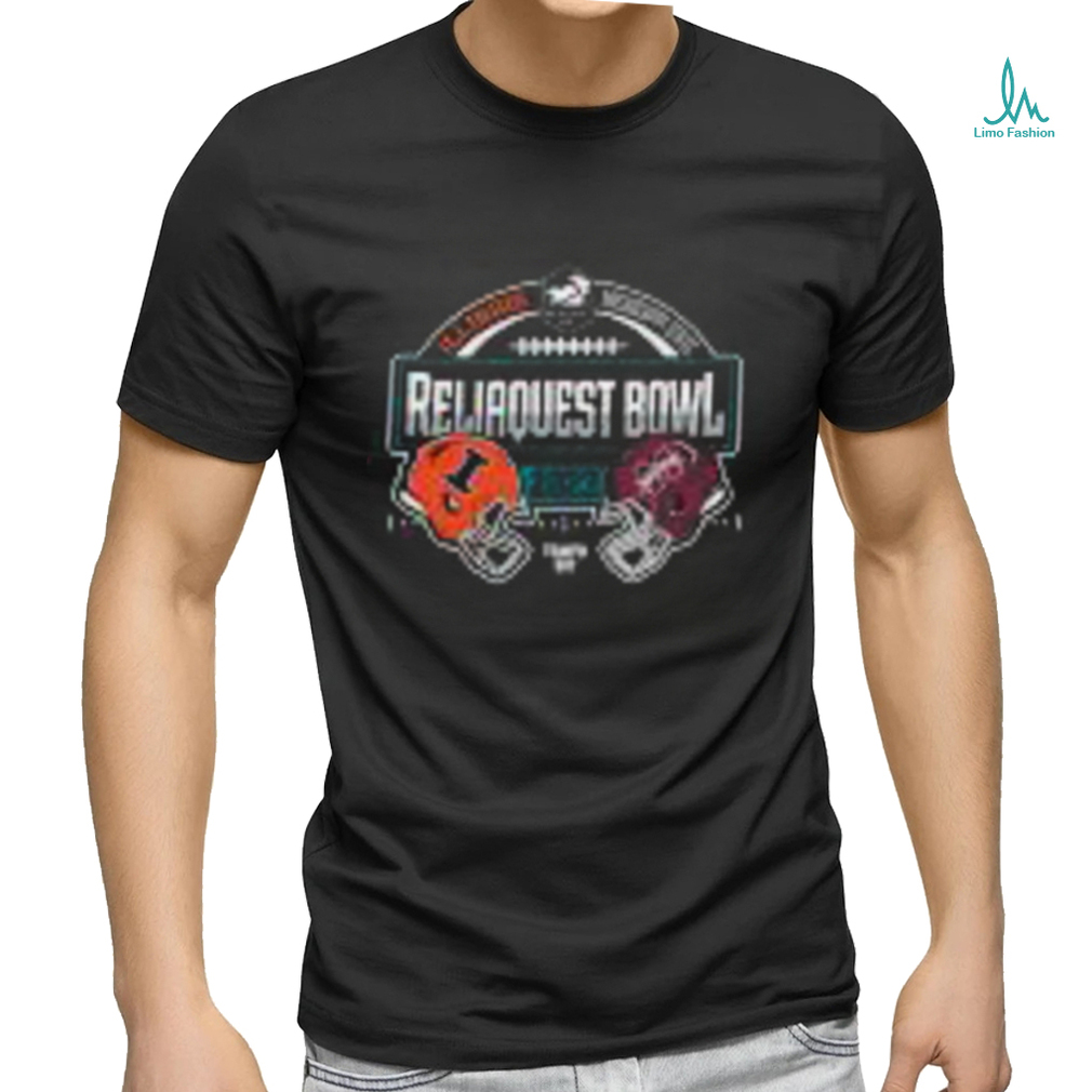 Men's Blue 84 Heather Charcoal Illinois Fighting Illini vs. Mississippi State Bulldogs 2023 ReliaQuest Bowl Matchup T Shirt Copy Men's Blue 84 Heather Charcoal Illinois Fighting Illini vs. Mississippi State Bulldogs 2023 ReliaQuest Bowl Matchup T Shirt Copy