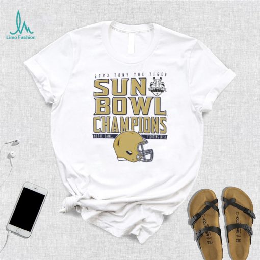 Mens CHAMPION wht Notre Dame Fighting Irish 2023 Sun Bowl Champions Shirt