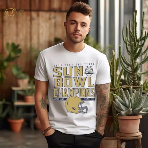 Mens CHAMPION wht Notre Dame Fighting Irish 2023 Sun Bowl Champions Shirt