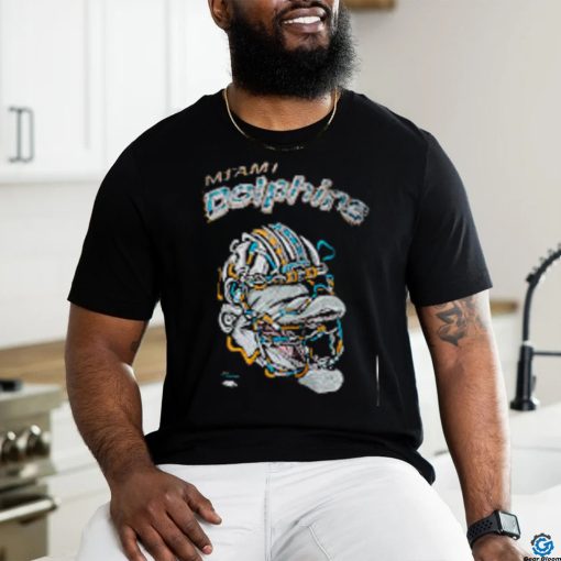 Men’s Distortedd Black Miami Dolphins LEADERS T Shirt