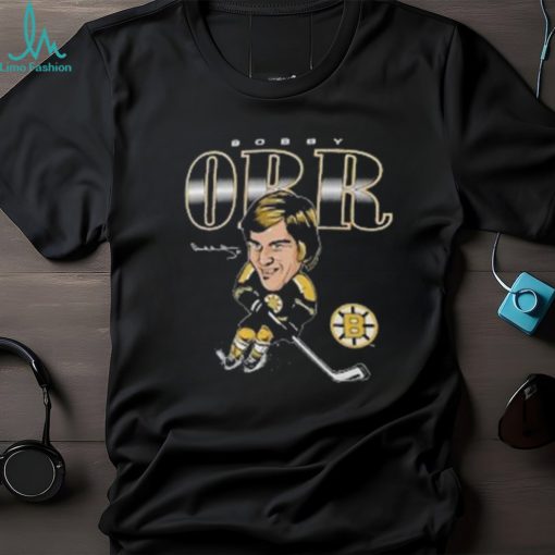Men’s Fanatics Branded Bobby Orr Black Boston Bruins Player Caricature T Shirt