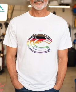 Men's Fanatics Branded White Vancouver Canucks Team Pride Logo T Shirt