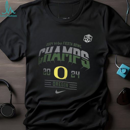 Men’s Nike Black Oregon Ducks 2024 Fiesta Bowl Champions Locker Room T Shirt