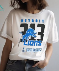 Men's Three Thirteen White Detroit Lions Area Code T Shirt