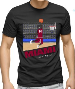 Miami Basketball 8 Bit Pixel Art Cartridge Design T shirt
