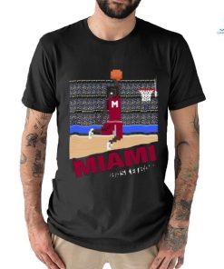 Miami Basketball 8 Bit Pixel Art Cartridge Design T shirt