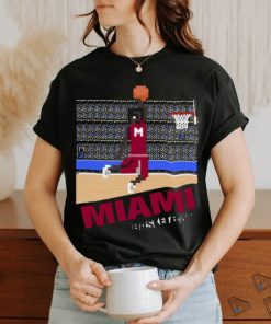 Miami Basketball 8 Bit Pixel Art Cartridge Design T shirt