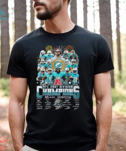 Miami Dolphins 2023 AFC East Division Champions Signatures Shirt