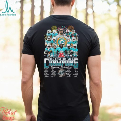 Miami Dolphins 2023 AFC East Division Champions Signatures Shirt