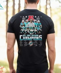 Miami Dolphins 2023 AFC East Division Champions Signatures T Shirt
