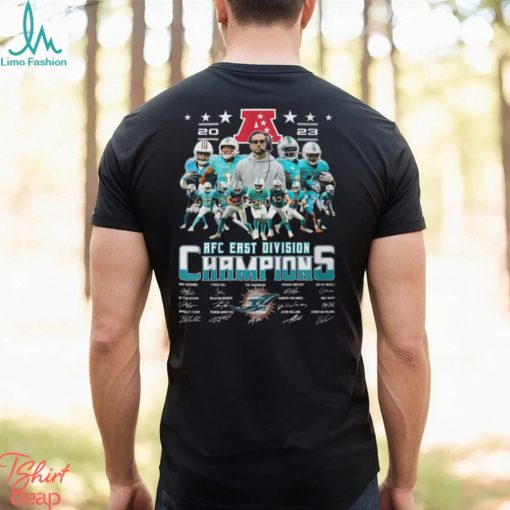 Miami Dolphins 2023 AFC East Division Champions Signatures T Shirt