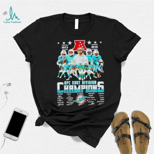 Miami Dolphins 2023 AFC East Division Champions signatures shirt