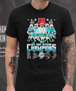 Miami Dolphins 2023 AFC East Division Champions signatures shirt