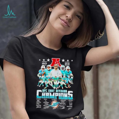 Miami Dolphins 2023 AFC East Division Champions signatures shirt