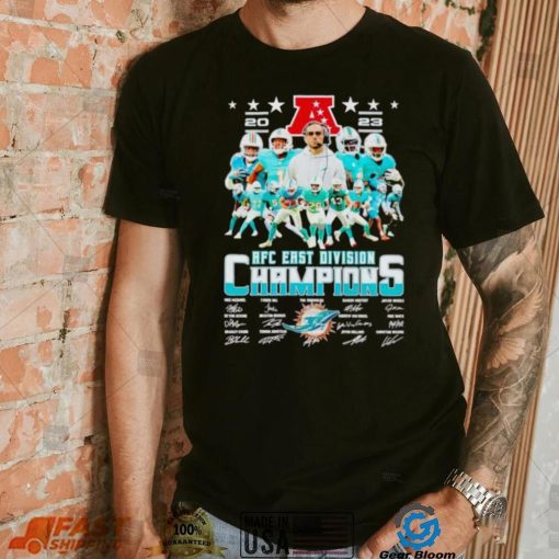 Miami Dolphins 2023 AFC East Division Champions signatures shirt