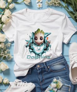 Miami Dolphins Baby Groot Blood Inside Me Shirt