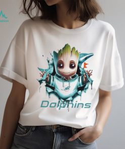 Miami Dolphins Baby Groot Blood Inside Me Shirt