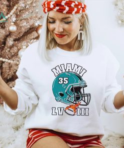 Miami Dolphins Chris Brooks super bowl LVIII helmet shirt